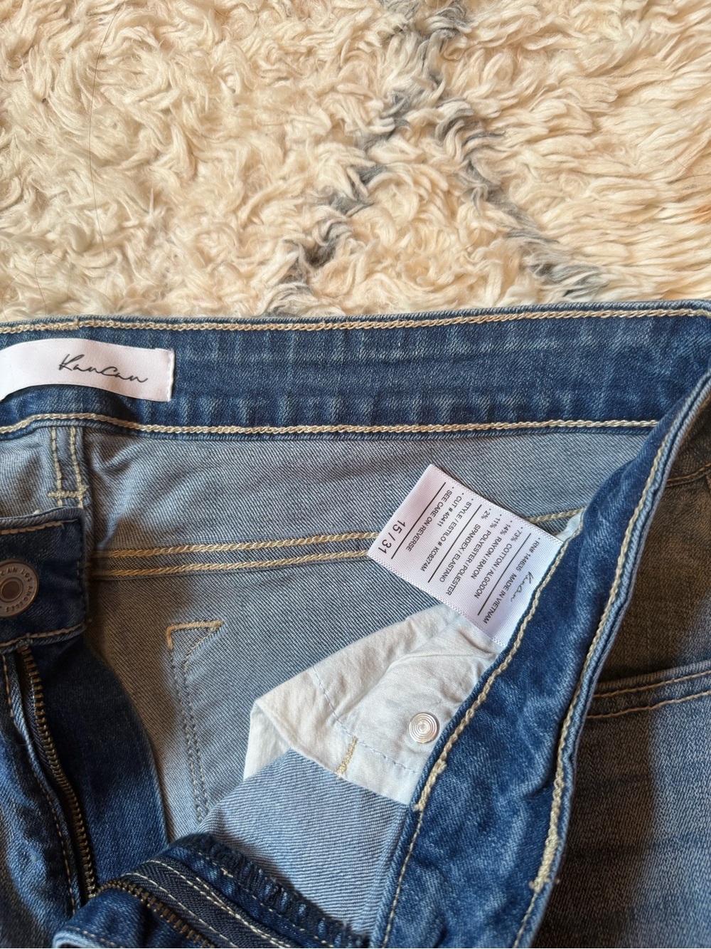 Kancan Women’s Distressed Mid Wash Blue Jeans - Picture 2 of 3